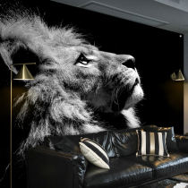  Nordic ins black Lion king hanging cloth boys bedroom decoration mural bar net celebrity live tapestry customization