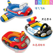 Childrens swimming circle baby floating circle baby water sports inflatable fire police car plane boat boat playing water toys