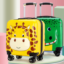 Childrens suitcase Small 18 inch 20 male and female students can mount cute cartoon rod suitcase custom logo