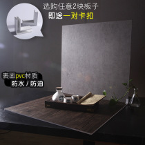 Photo Props Textured Cement Wall Wood Wood Grain Retro Bifacial Coated Snowboard snowboard Photographic background plate 60 * 60cm