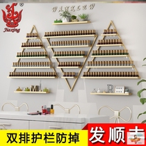  Nail shop Wrought iron nail art rack Nail oil glue shelf Nail polish shelf display rack Wall-mounted wall triangle storage