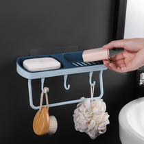 Punch-free soap box holder suction cup wall-mounted soap box creative drain toilet nail-free soap box ins cute