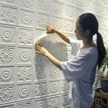 Pastoral style self-adhesive home wallpaper stereo wall sticker Waterproof wallpaper self-adhesive living room bedroom warm wall decoration
