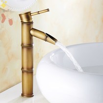 Garden outdoor antifreeze faucet balcony outdoor retro faucet Garden Garden pure copper basin hot and cold