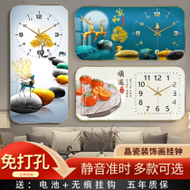 Silent living room Watch Net red wall clock bedroom Watch Clock Simple atmospheric clock modern home watch