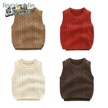 Boys vest Spring and Autumn Childrens Cotton Vest Baby Wash Baby Wash Shoulder Boy Horse Clip Korean version of Zhongdang Tong Wool Outside