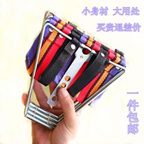 Thickened simple folding stool sitting on train pedicure horse portable steel stool small chair barbecue camping low stool