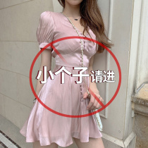 150小个子连衣裙女夏气质春装搭配显高155cm矮个子显瘦洋气短裙子