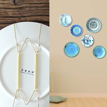 W-shaped invisible decorative plate metal hook Spring hook bracket hanging plate shelf Decorative plate hook viewing plate hook