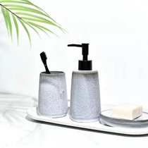 Good fruit & collection blue ceramic emulsion bottle light luxury ceramic hand sanitizer shower gel shampoo bottle Lotion