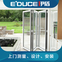 Idun doors and windows Eiffel folding door aluminum alloy sound insulation custom broken bridge push-pull sliding door living room balcony book door