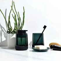 Good fruit & collection lotion bottle bathroom glass dark green emulsion bottle modern simple jewelry ornaments