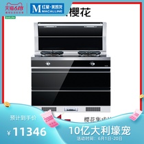 Sakura Cherry Blossom integrated stove qb011gd strong fire and strong wind measurement smoke exhaust stove elimination Trinity