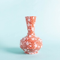 GERODI Chinese American Ceramic Vase Lingzhibata Alien Vase High Mouth Ceramic Bottle Countertop Decorative Porcelain Vase