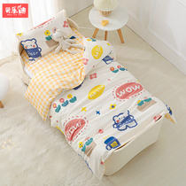 Cartoon cotton children's bedding three-piece bed sheet quilt cover newborn baby bedding four-piece custom-made
