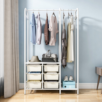 Floor-to-ceiling hangers bedroom finishing bag storage wardrobe rack household multifunctional coat rack drying clothes hangers