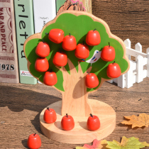 Kindergarten Montaustsori Teaching Aids 2345 Year Olds Puzzle Magnetic Apple Trees Number Of Fun Games Baby Toys
