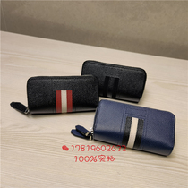 Classic B Bajia Hand Palm Print Head Layer Cow Leather Foreign Trade Double Zipper Mens Key Zero Money Documents Card TRIOT