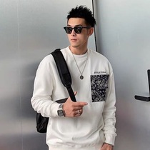 Xu Tai Lang pocket sweater mens autumn loose round neck long sleeve shirt Korean trend ins autumn jumper men