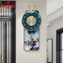 Wall clock living room light luxury silent clock home atmosphere modern decorative painting simple clock Nordic restaurant quartz clock