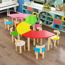 Drawing desks and chairs care session student kindergarten writing desks and chairs hui hua zhuo pre-school library art room color