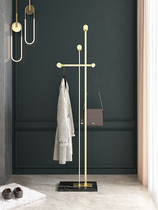 Iron coat rack hanger floor bedroom marble hanger simple Nordic household clothes rack display rack