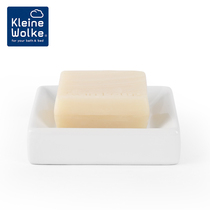 Kleine Wolke imported ceramic white hotel soap box drain soap box soap dish light luxury