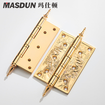 Marqueton Pure Copper Thickened Gate Hinge 5 Inch Full Bronze Imitation Antique Leaf Dragon Tattooer Leaf 1 sheet price