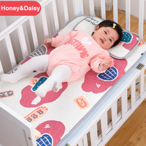 Crib mat summer ice silk childrens kindergarten special newborn baby latex soft mat breathable can be customized