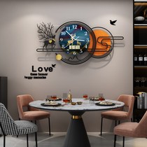 Light luxury atmospheric home living room wall clock fashion modern clock Creative Wall Wall simple Net red restaurant clock