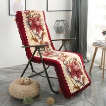 Winter thickened and lengthened folding chair cotton cushion plush cushion office chair rocking chair rattan chair bamboo chair cushion chair cushion
