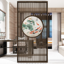 New Chinese style solid wood into the home screen living room partition porch block the bedroom to block the home Modern simple small apartment