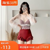 Girl time 2020 new swimsuit female belly thin student Conservative Siamese hot spring Korea sexy ins Wind