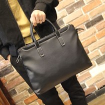 New trendy mens bag Hand bag mens leather casual large capacity business computer bag briefcase shoulder crossbody