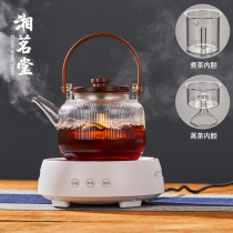 Electric pottery stove tea cooker full glass tea set set household steam teapot induction cooker special tea stove
