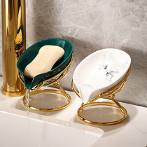 Soap Box Creative drain light luxury high grade Nordic style soap tray ceramic soap shelf