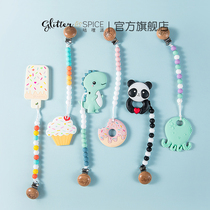 Gritterspice baby tooth glue anti-fall chain can bite the water to cook the baby grindle silicone gel