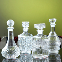 Glass wine bottle decanter, wine bottle dispenser, wine empty bottle wine storage set, household sealed hip flask