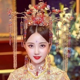 Bridal headdress 2020 new Chinese style show ancient dress tassel wedding atmosphere luxury jewelry Phoenix