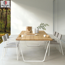 Outdoor Table And Chairs Patio Balcony Sun Protection Waterproof Casual Open-air Outdoor Garden Nordic Modern Rattan Rattan Chair Combination