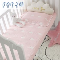 Baby crib grinding baby childrens bedsheets pure cotton a type of weaving knitting cartridge sheet to spring and autumn