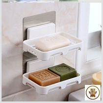 Bathroom shelf soap box Wall soap net soap box Creative drain toilet free hole type