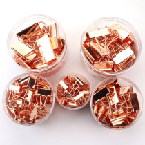 Rose Golden large and medium long phoenix tail clip dovetail bill document examination paper storage student office supplies multi-function
