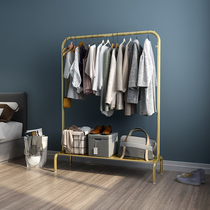 Clothes rack Floor-to-ceiling bedroom clothes rack Nordic clothes rack Household single rod coat rack Simple folding clothes rack