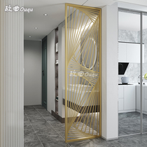 Nordic wrought iron screen living room dining room entrance new Chinese metal decoration light luxury hollow partition wall simple modern