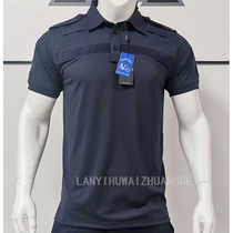 casp quick-drying tactical T-shirt Short-sleeved polo shirt summer lapel round neck black blue outdoor instructor uniform top
