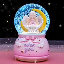 Christmas Crystal Ball Childrens Birthday Gift Music Box Glowing Glass Ball Creative Little Girl Music Box
