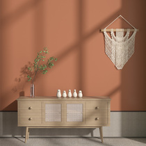 Sticker wallpaper self-adhesive dark orange wallpaper bedroom wall sticker living room retro ins Nordic dormitory female home waterproof