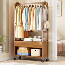 Hanger floor bedroom household clothes rack mobile shelf simple widened coat rack without space