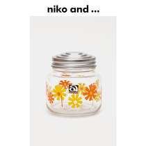 niko and... Storage jar summer new Japanese exquisite printed glass multi-functional storage jar 881810